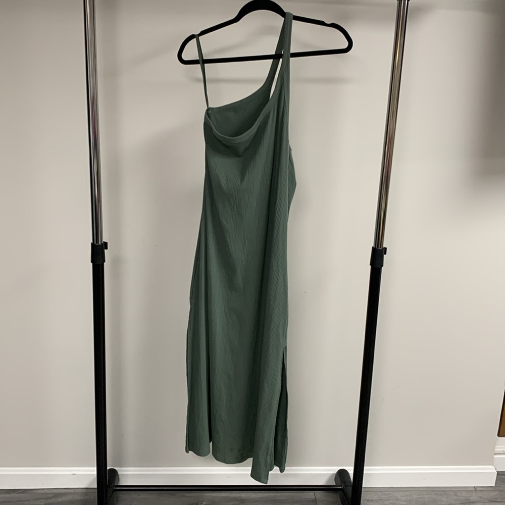 Aerie Ribbed One Shoulder Dress Size L - Picture 2 of 8